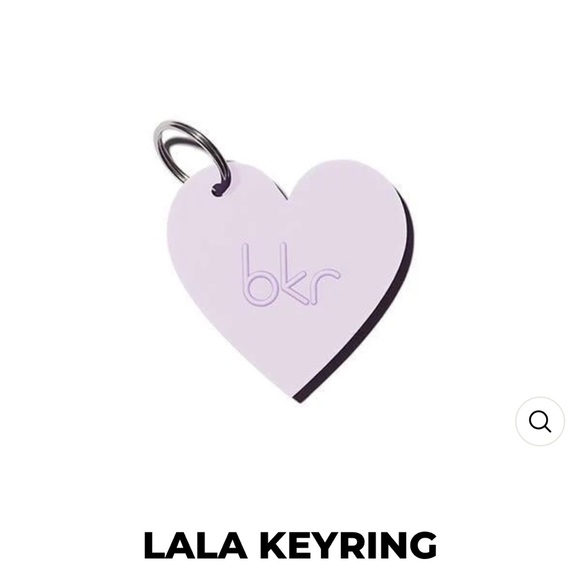 NWT Bkr LALA Heart Keychain w/embossed words on the back silicone - Picture 1 of 5